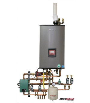 Lochinvar Knight condensing boiler, indirect tank and mechanical panel