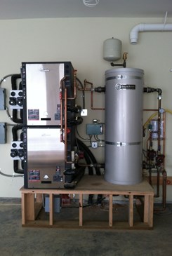 Geothermal Heat Pumps with indirect tank and mechanical panel