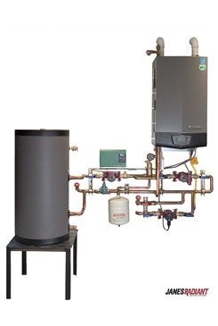 Lochinvar Knight Condensing Boiler with mechanical panel and Squire indirect tank