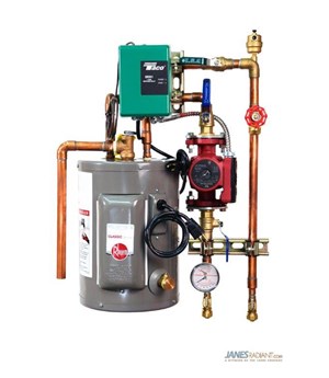 small point-of-use tank and mechanical panel