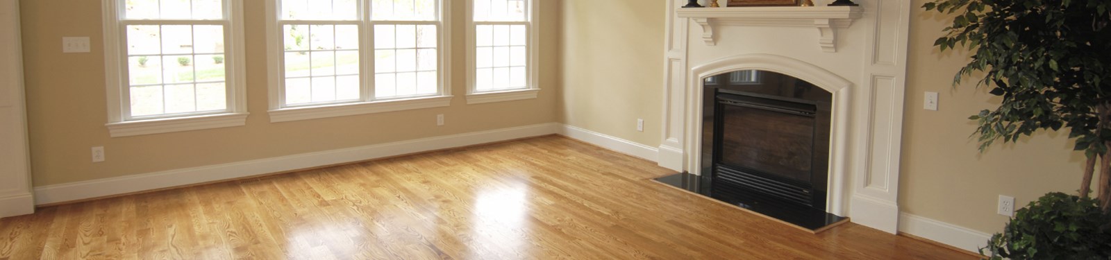 hardwood floor in finished room
