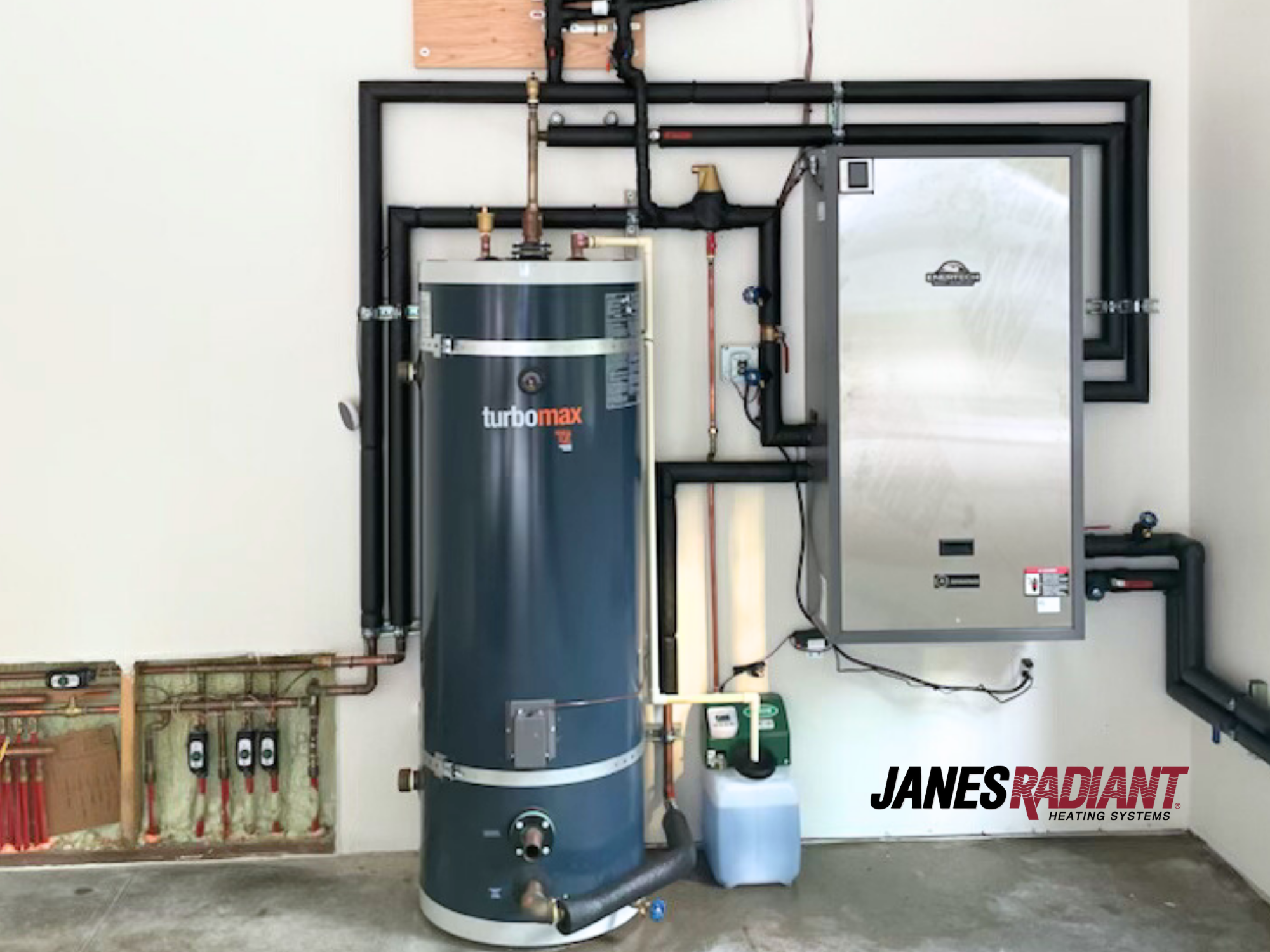 the indoor side of air to water heat pump