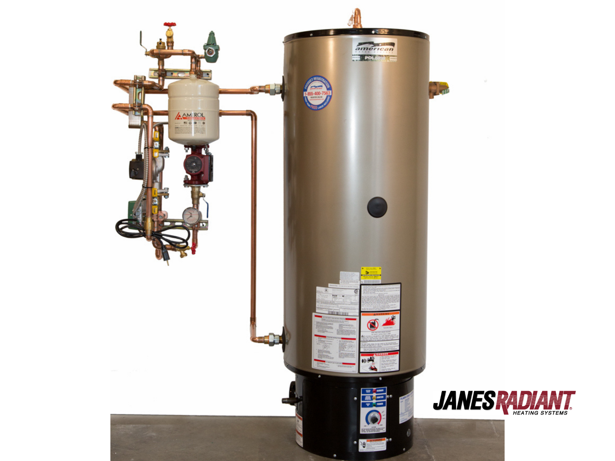Panel B with 4-port hot water tank