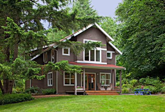 DIY constructed new home warmed by radiant heating