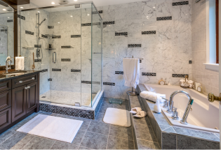 Clean luxury bathroom