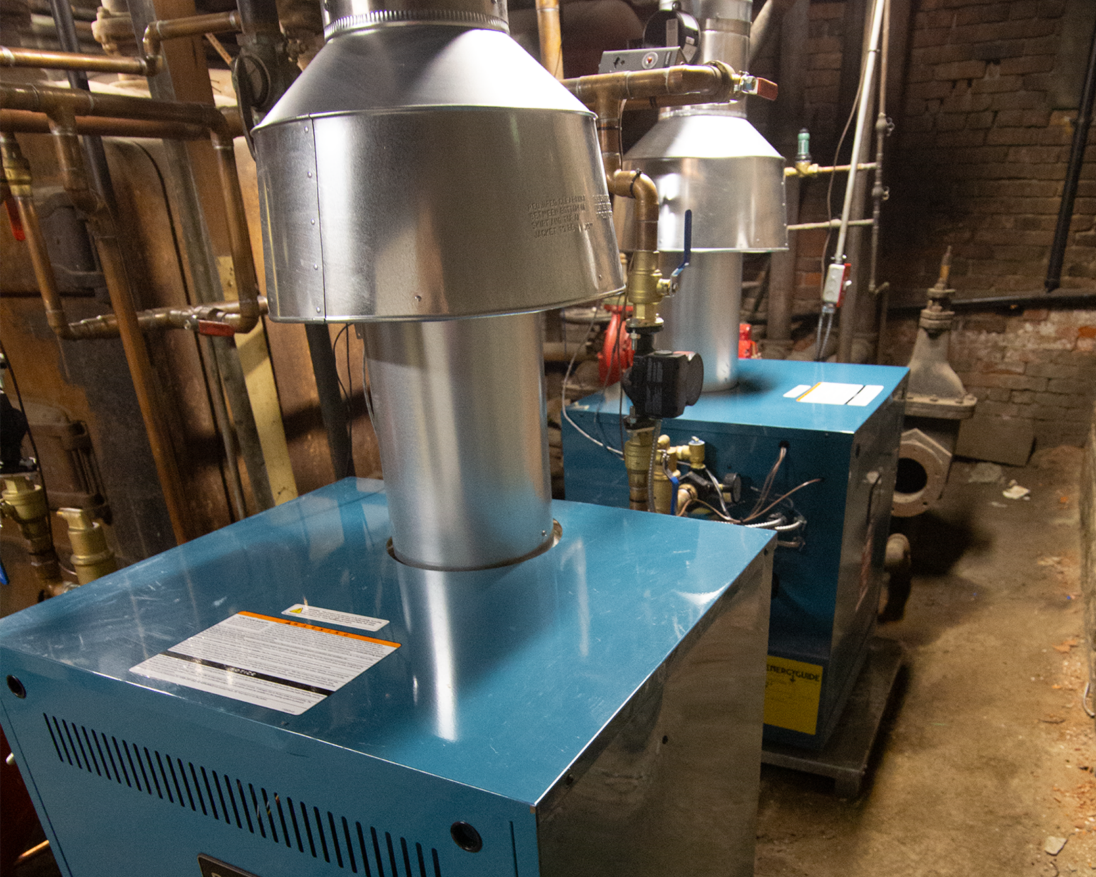 New venting on Commercial Boiler installation job in Bellingham, Wa