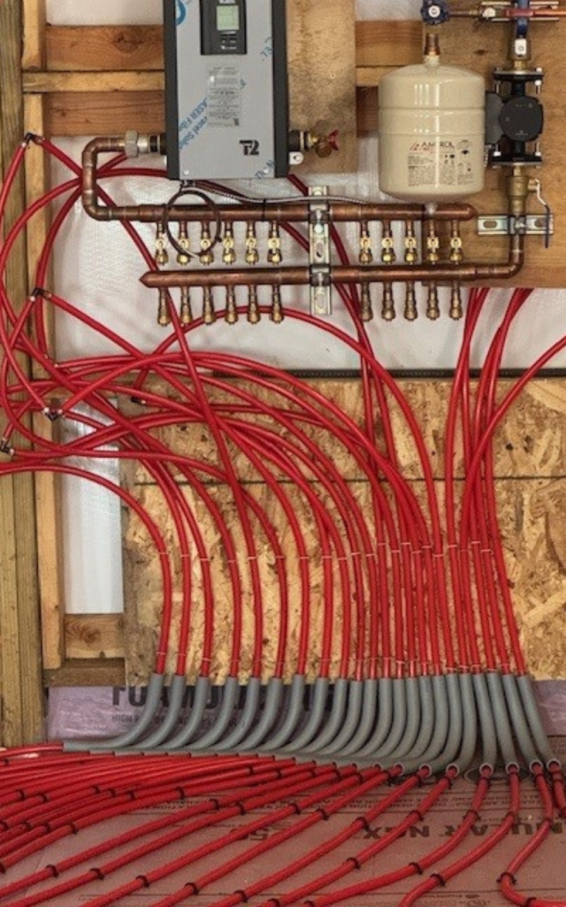 Barndo manifold before pex tubing was added
