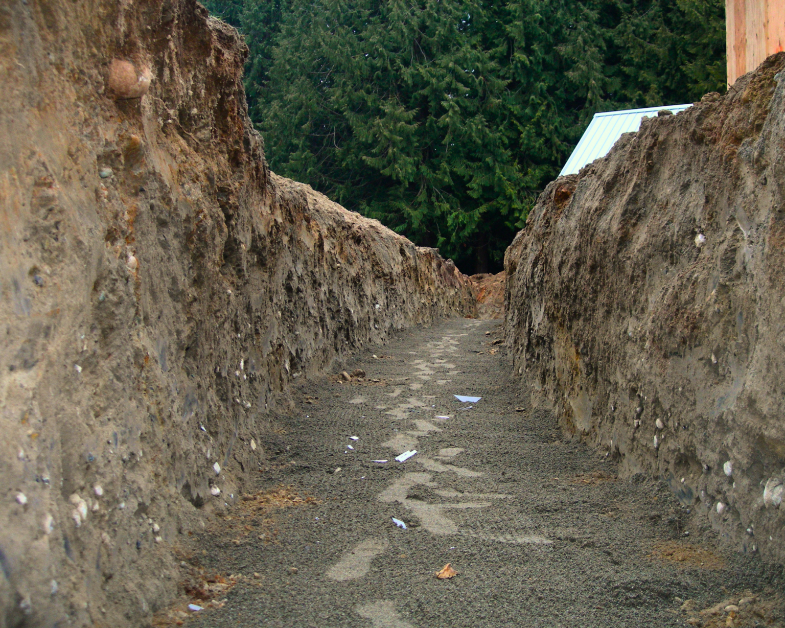 Trench before geoloops are added