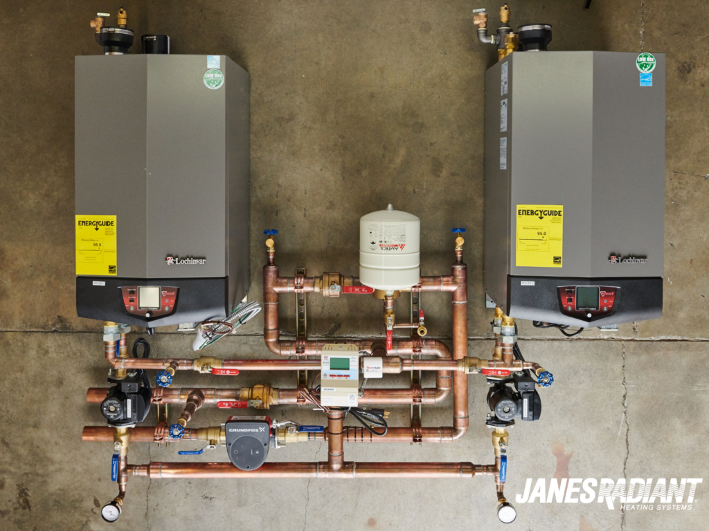 Two boilers to manage a very large snowmelt system