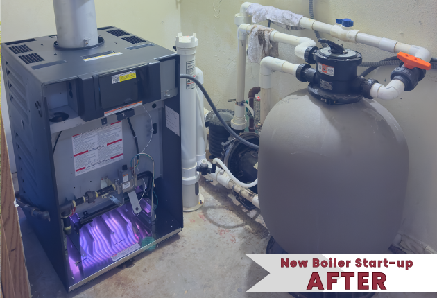 New Gas Boiler Fired Up
