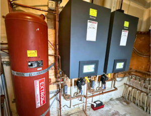 Dual boiler for small storage facility in Everett, Wa