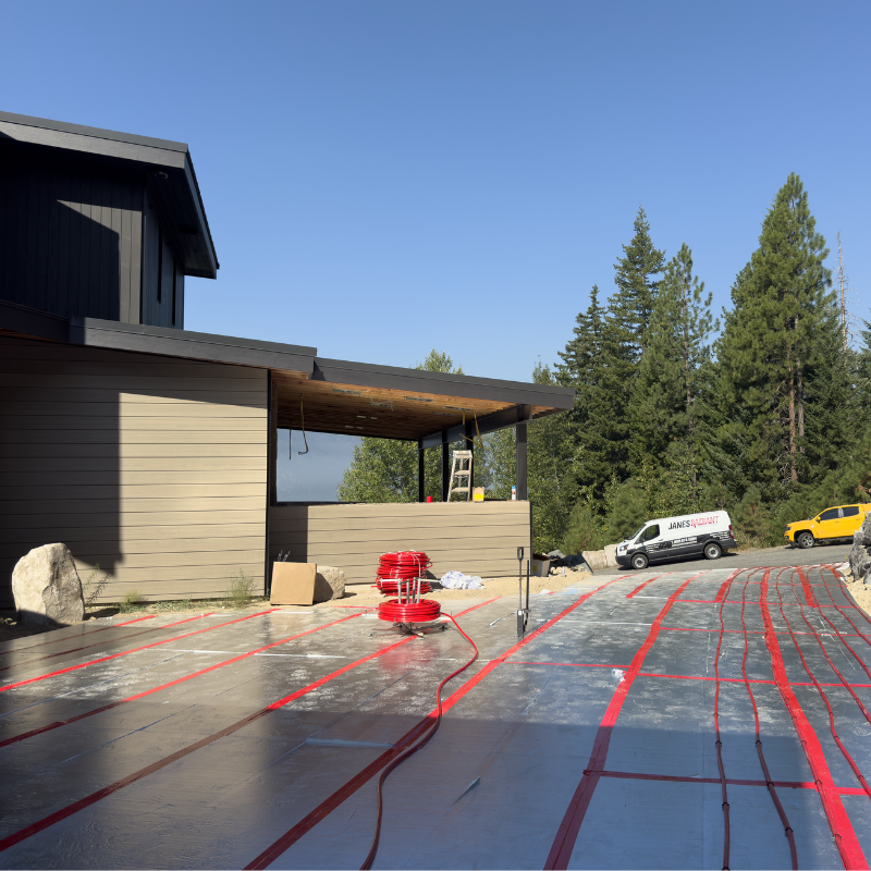 tubing install photo for snow melt heated driveway in Ronald, Wa