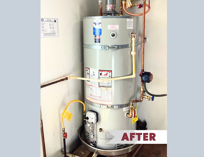 New Water heater (Bradford WHite) installation for domestic hot water in small apartment building
